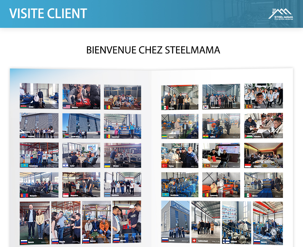 Machine de fabrication de couvertures et murs client