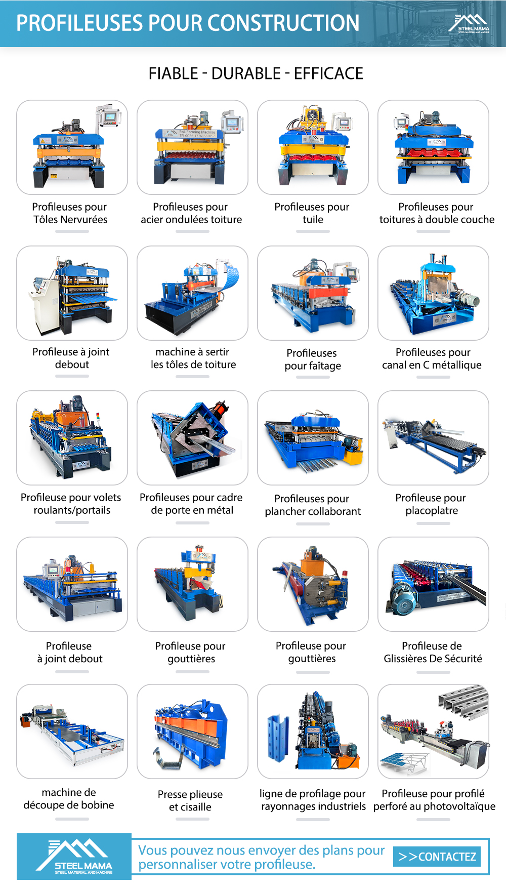 Fabricant Demachines de Profilage