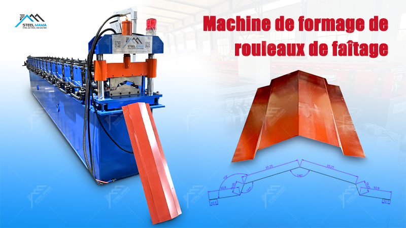 Machine &agrave; faitage crant&eacute;e pour toit monopente