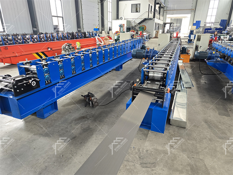 Machine de fabrication de rayonnages verticaux pour entrep&ocirc;t